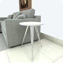 Ver imagem 2 de Mesinha Lateral De Canto Para Sala e Quarto Redonda C.B