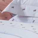 Ver imagem 3 de Roupa de Cama Casal Queen Ellora 200 Fios 100% Algodão 04 Peças - Branco