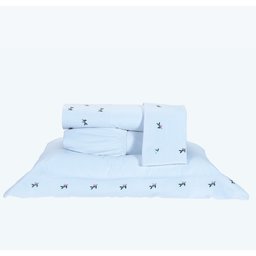 Roupa de Cama Casal Queen Ellora 200 Fios 100% Algodão 04 Peças - Branco - 1