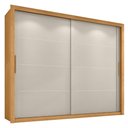 Ver imagem 1 de Guarda Roupa Casal 2 Portas de Correr 6 Gavetas Imperio 272 cm Cinamomo Areia Zanz