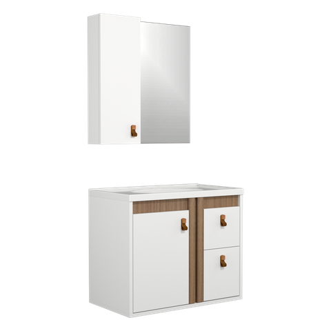 Conjunto Gabinete para Banheiro Suspenso Olivia 60cm