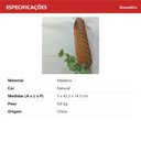 Ver imagem 3 de Centro de Mesa Decorativo de Madeira Natural 5x42x14cm Sala Jantar Decoração