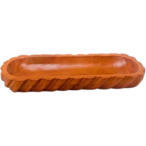 Centro de Mesa Decorativo de Madeira Natural 5x42x14cm Sala Jantar Decoração