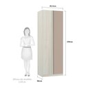 Ver imagem 3 de Guarda-roupa Solteiro Luciane Canto Reto Direito e Esquerdo Prime Plus 1 Porta 80 Cm
