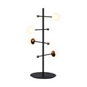 Ver imagem 1 de Abajur Bella Fuxico Dourado Preto e Branco 28x52cm 12w 3000k 600lm JU004