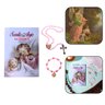 Kit Terço e Pulseira Infantil Santo Anjo da Guarda Menina Rosa - 1