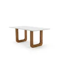 Ver imagem 2 de Mesa de Jantar 6 Lugares Jazz 180x90cm em MDF Cinamomo/Off White Yescasa Marrom