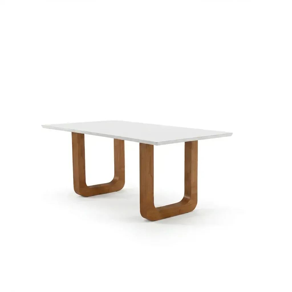 Ver imagem 2 de Mesa de Jantar 6 Lugares Jazz 180x90cm em MDF Cinamomo/Off White Yescasa