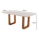 Ver imagem 3 de Mesa de Jantar 6 Lugares Jazz 180x90cm em MDF Cinamomo/Off White Yescasa Marrom