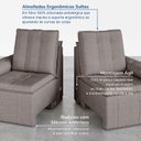 Ver mais imagens de Sofá Retrátil Reclinável 3 Lugares 180cm Linho com Molas Palmeira CabeCasa MadeiraOriginals Castor