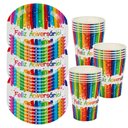 Ver imagem 1 de Kit Descartáveis para Comemorações Prato e Copo com 60 Peças Silverfestas