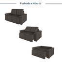 Ver imagem 5 de Sofá Retrátil Reclinável 3 Lugares 180cm Linho com Molas Palmeira CabeCasa MadeiraOriginals Cinza Ch
