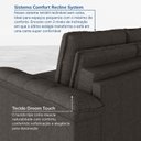 Ver imagem 6 de Sofá Retrátil Reclinável 3 Lugares 180cm Linho com Molas Palmeira CabeCasa MadeiraOriginals Cinza Ch