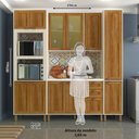 Ver imagem 3 de Cozinha Modulada Compacta 4 Peças com Tampo e Vidro Reflecta Sofia Luciane Móveis