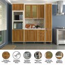 Ver imagem 4 de Cozinha Modulada Compacta 4 Peças com Tampo e Vidro Reflecta Sofia Luciane Móveis