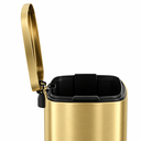 Ver imagem 4 de Lixeira Inox Retangular c/Pedal 30L. Escovado Mood - Dourado Matte