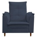 Ver imagem 2 de Poltrona Amamentação Lara com Puff para Quarto de Bebê Confortável Suede Azul Marinho