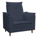 Ver imagem 3 de Poltrona Amamentação Lara com Puff para Quarto de Bebê Confortável Suede Azul Marinho
