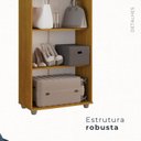 Ver imagem 6 de Armário Multiuso 2 Portas Caique Branco/Cinamomo/Off White