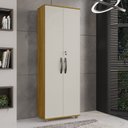 Ver imagem 1 de Armário Multiuso 2 Portas Caique Branco/Cinamomo/Off White
