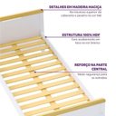 Ver imagem 6 de Bicama Infantil com LED e Grades de Proteção Petit Casatema MadeiraOriginals Branco/Mel