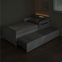 Ver imagem 3 de Bicama Infantil com LED e Grades de Proteção Petit Casatema MadeiraOriginals Branco/Mel