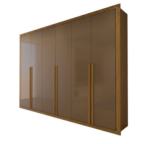 Guarda-roupa Casal Classic 6 Portas 6 Gavetas 100% Mdf Cinamomo/cappuccino - Panorama Móveis