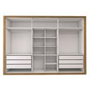 Ver imagem 5 de Guarda-roupa Casal Classic 6 Portas 6 Gavetas 100% Mdf Cinamomo/cappuccino - Panorama Móveis