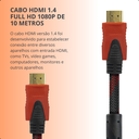 Ver imagem 4 de Cabo Hdmi 10 Metros 1.4 Full Hd 1080p Malha Nylon Blindado