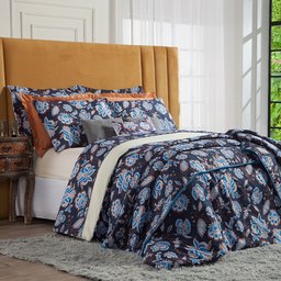 Cobre Leito Essencialle Solteiro 2 Peças: Boho Blue - 4