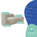 Ver imagem 4 de Kit Divã Recamier Orgânico França 220cm Lado Direito e 2 Poltronas Amore Linho