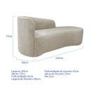 Ver imagem 3 de Kit Divã Recamier Orgânico França 220cm Lado Direito e 2 Poltronas Amore Linho