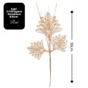Ver imagem 4 de Conjunto 4 Galhos Natalinos Folhagem Decorativa Glitter Rosê 30cm - Magizi