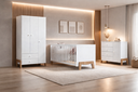 Ver imagem 1 de Quarto Infantil com Berço Roupeiro e Cômoda Mimo - Mobibaby