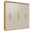 Ver imagem 2 de Guarda Roupa Casal 6 Portas 2 Gavetas Milão