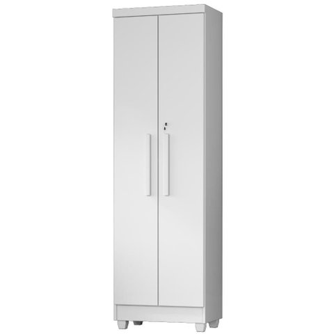 Armario para Lavanderia Multiuso 2 Portas 188x55 cm Isabela Branco Rudk
