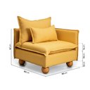 Ver imagem 4 de Sofá Modular Braço Lateral com Pé Bolinha Sôma CabeCasa MadeiraOriginals Amarelo Mostarda