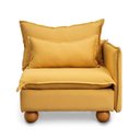 Ver imagem 3 de Sofá Modular Braço Lateral com Pé Bolinha Sôma CabeCasa MadeiraOriginals Amarelo Mostarda