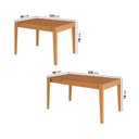 Ver imagem 3 de Mesa Extensível Retangular Tarsila CabeCasa MadeiraOriginals Marrom/Champagne