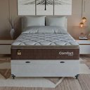 Ver mais imagens de Cama Box Baú Viúva + Colchão Comfort Class Pillow Top Marrom/suede Branco