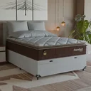 Ver imagem 7 de Cama Box Baú Viúva + Colchão Comfort Class Pillow Top Marrom/suede Branco