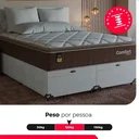 Ver imagem 5 de Cama Box Baú Viúva + Colchão Comfort Class Pillow Top Marrom/suede Branco