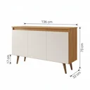 Ver imagem 3 de Buffet 136cm Yescasa Freijó/Off-White