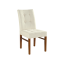 Ver imagem 1 de Cadeira Omega Treo Made Móveis Madeira Maciça Cores Neutras Revestida Com Tecido Linho Para Sala de 