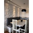 Ver imagem 7 de Kit 2 Placas Painel Revestimento Decoração Impermeavel 50cmx50cm Forro Acabamento Plástico 3d Pvc