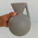 Ver imagem 5 de Vaso Shape Vaso Decorativo Cachepô Enfeite 17x10x10cm Cerâmica Cinza