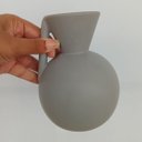 Ver imagem 7 de Vaso Shape Vaso Decorativo Cachepô Enfeite 17x10x10cm Cerâmica Cinza
