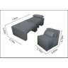 Poltrona Cama Ma_Mm Que Se Transforma em Sofá Cama de Solteiro Resistente e Confortável em Sarja 730 - 6