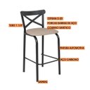 Ver imagem 4 de Conjunto Bistrô Tampo 0,65m Redondo com 2 Banquetas Tubo Paris Preto/Bege