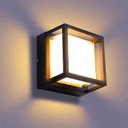 Ver imagem 2 de Arandela Moderna Quadrada Preta Led 12w 3000k Bivolt Ip65 Embu Led